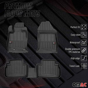 Subaru Forester Floor Mat - Omac - Premium TPE - Black - 2019-2024 Subaru Forester Floor Mat - Omac - Premium TPE - Black - 2019-2024